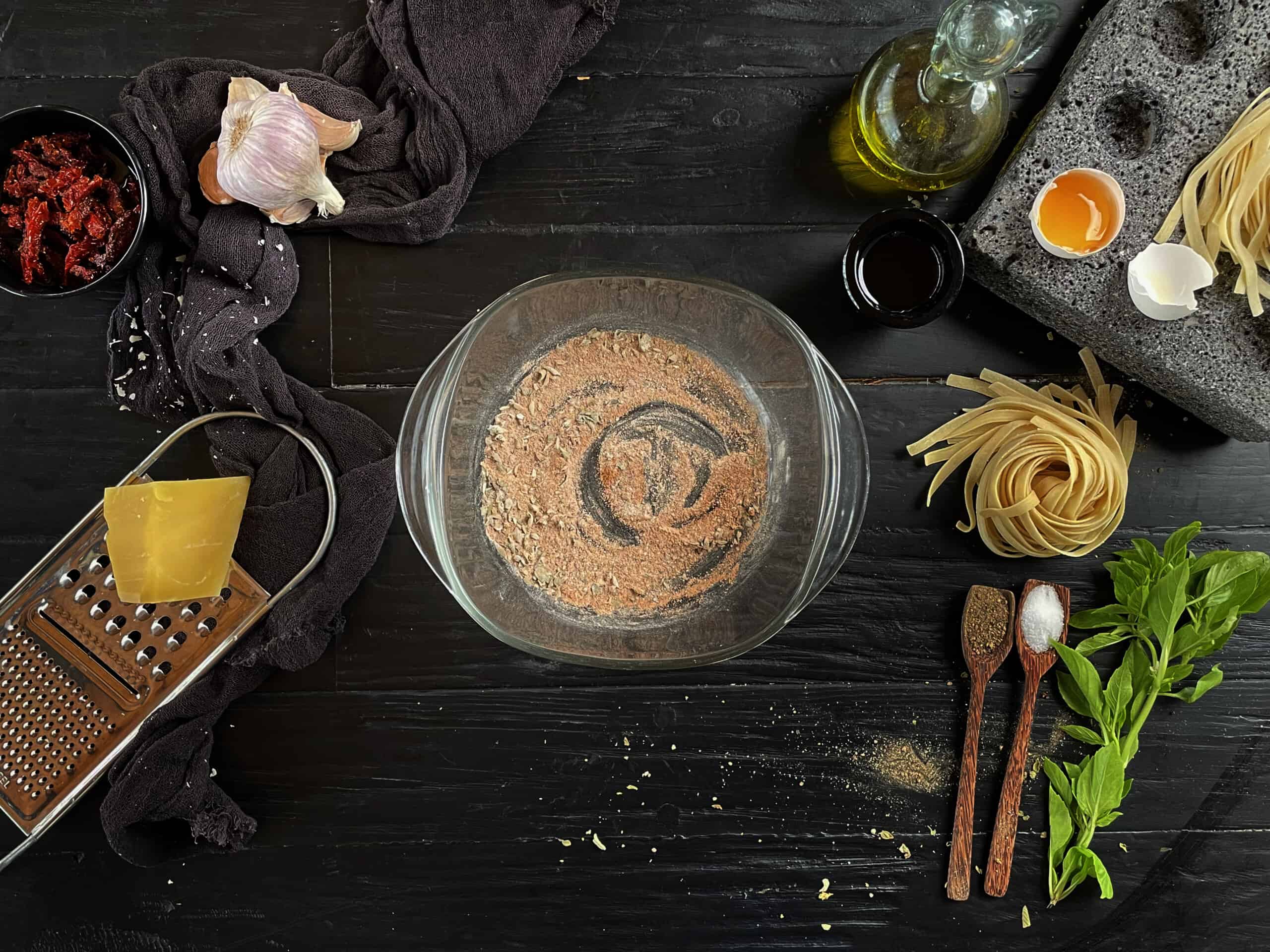 Chicken seasoning in a bowl