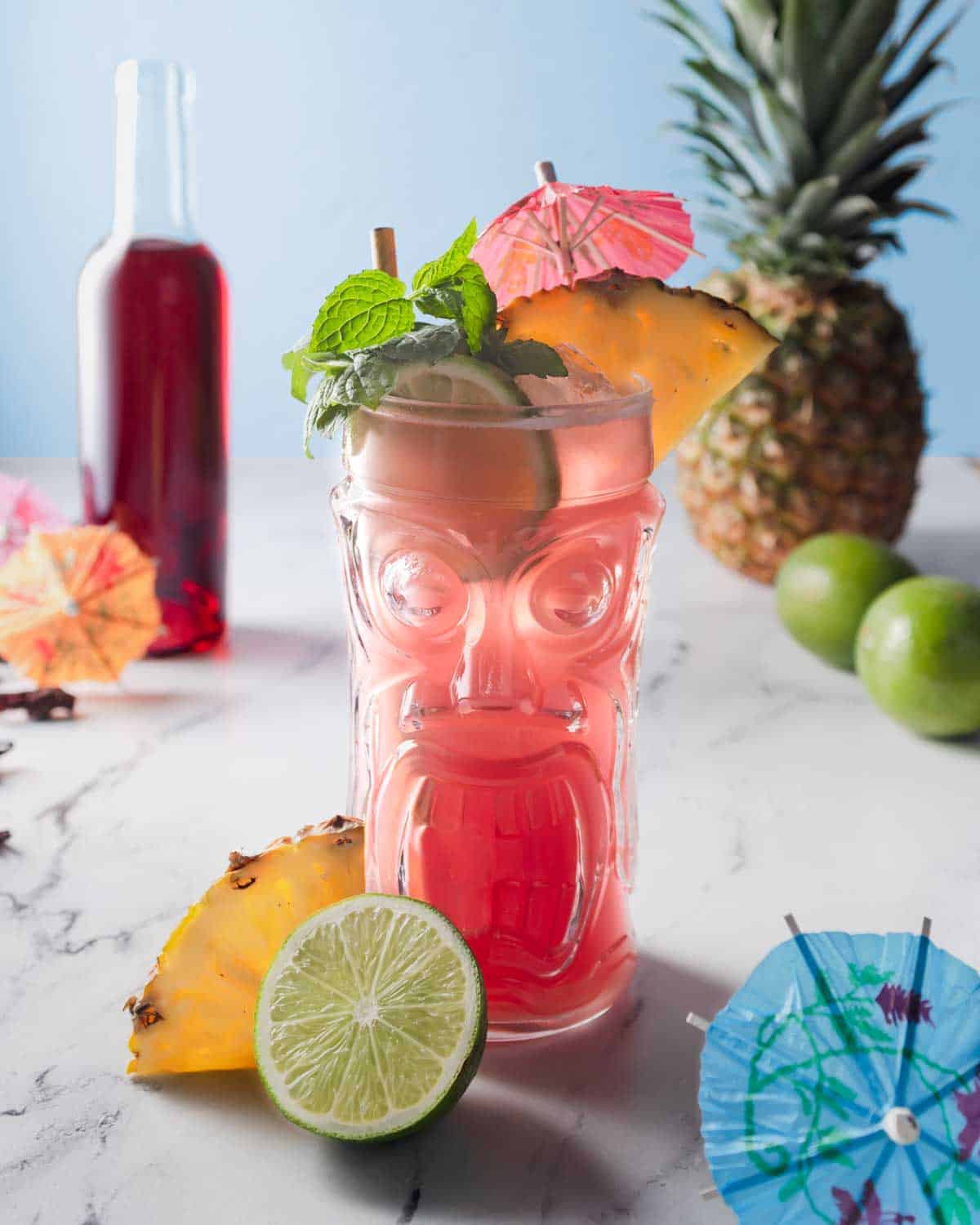 Tall Water Glasses: Pink Punch 