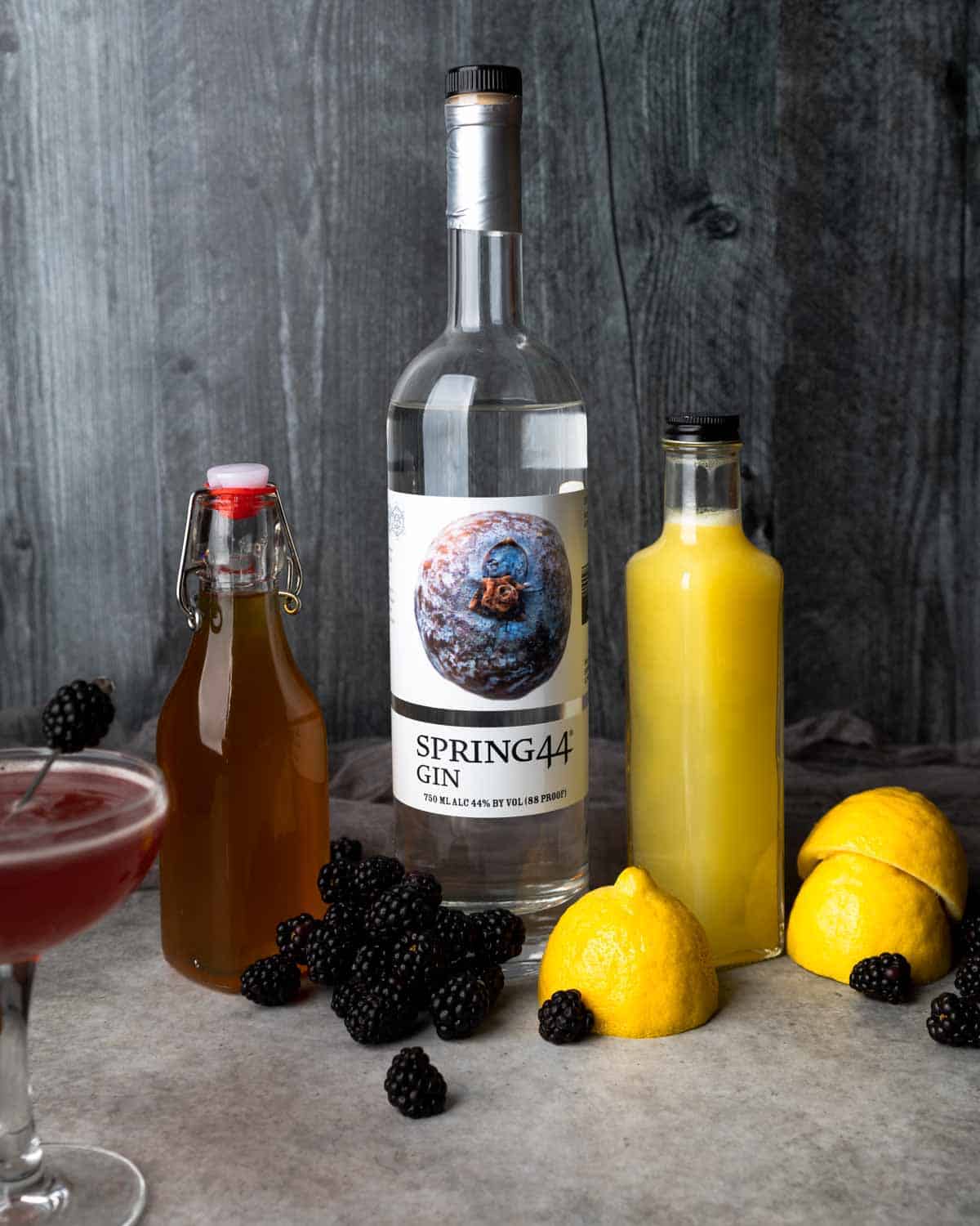 Image of ingredients needed to make this cocktail