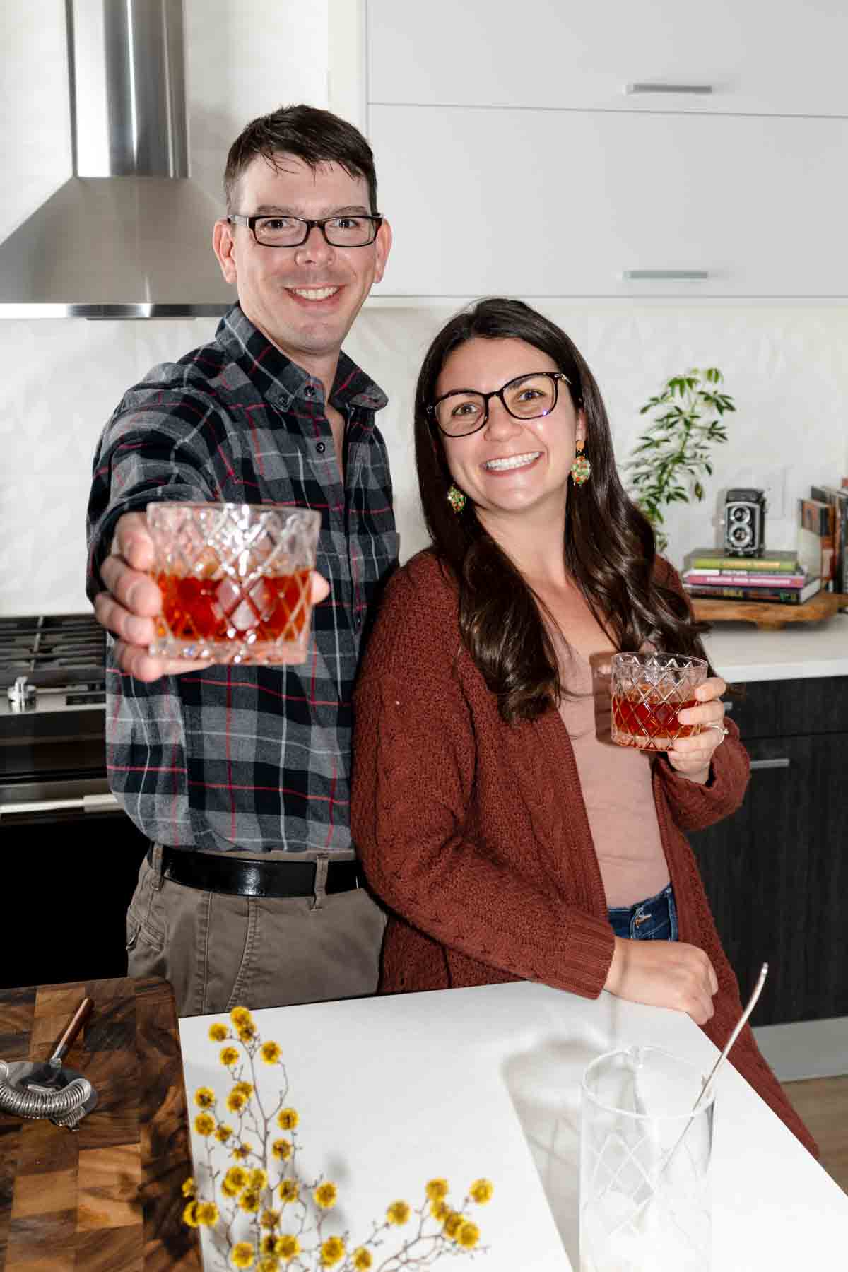 Scott and Taylor Woodworth in the kitchen