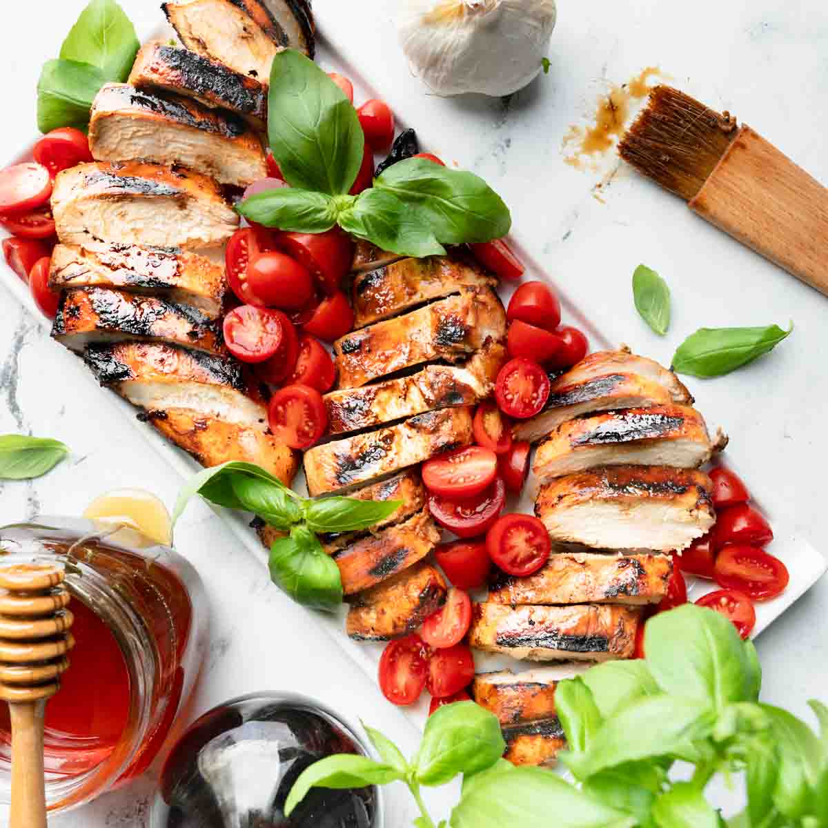 Skewered Honey-Balsamic Chicken