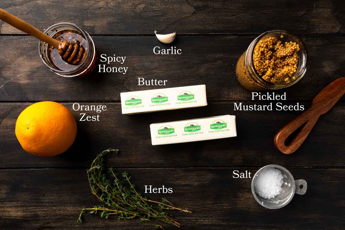 Ingredients needed for a butter board