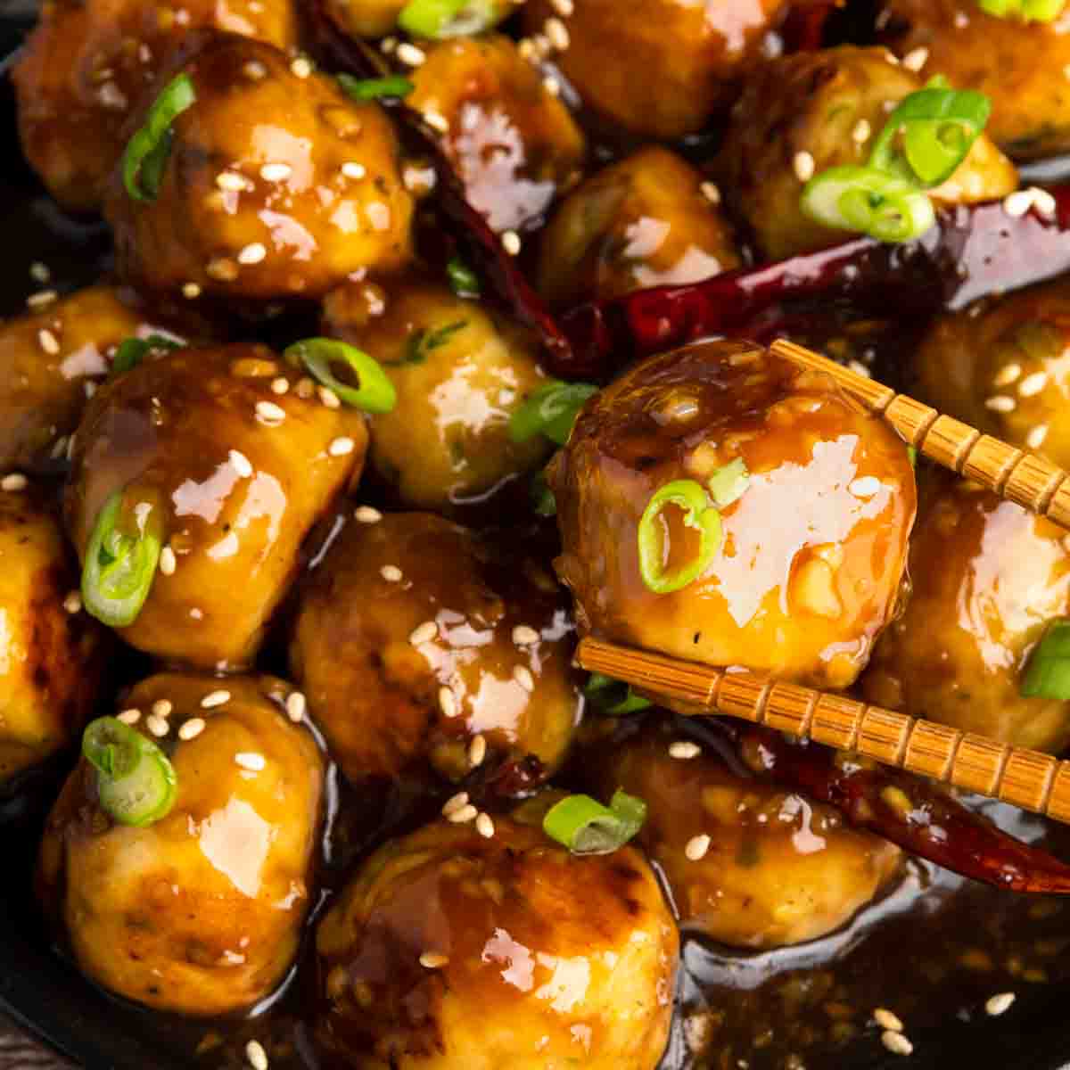 Easy General Tso’s Chicken Meatballs - The Sage Apron
